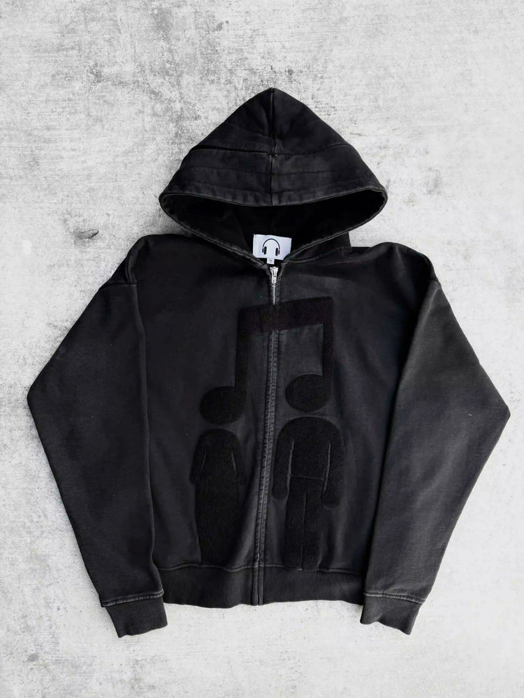 “Music Connects Us” v2 Zip (Black)