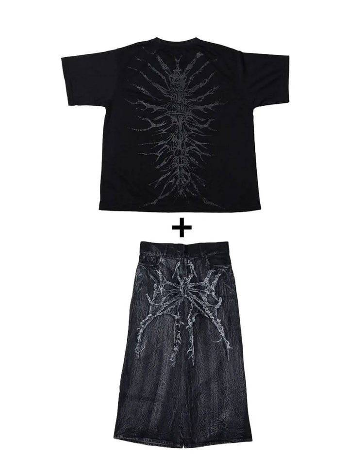 PHANTOM TROUPE JEANS+GHOUL ONYX TEE - pholoh
