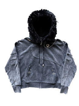 “Aux” Fur-Zip (Stone)