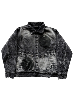 "Bela" Embroidered Jacket (Coal)