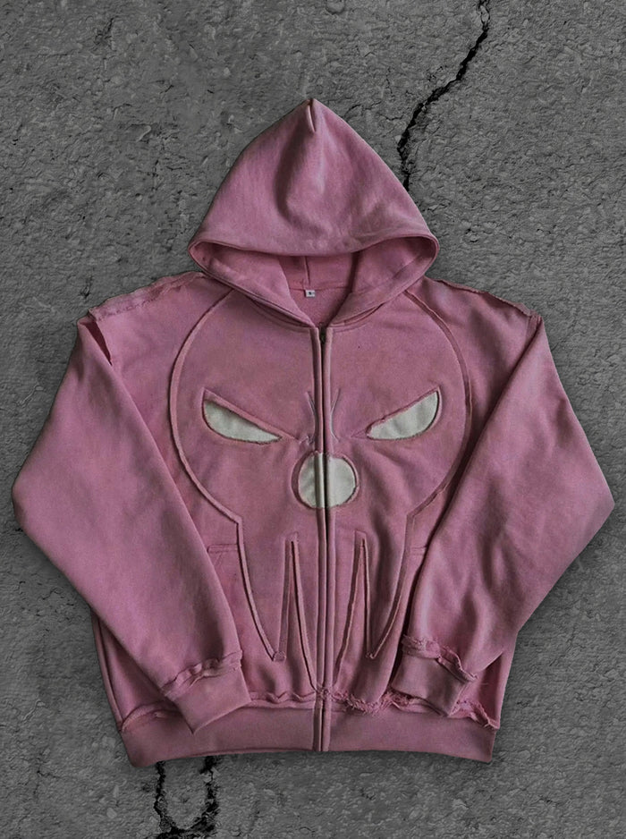 “Soul Eater” Zip-Up (Light Pink)