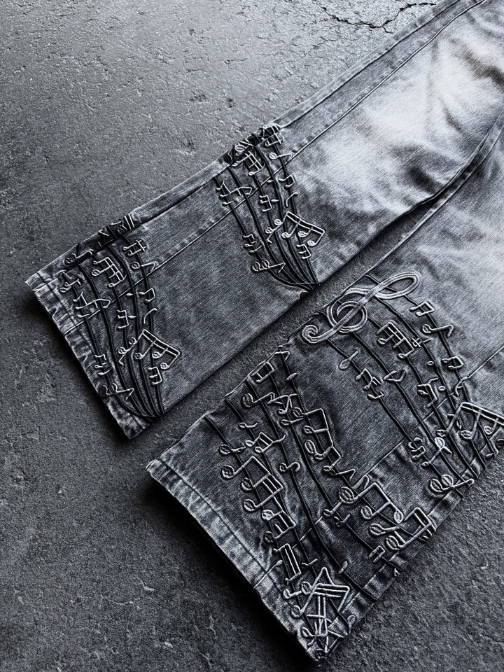 “Tone” Flared Jeans (Stone)