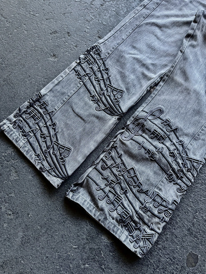 “Tone” Flared Jeans (Grey)