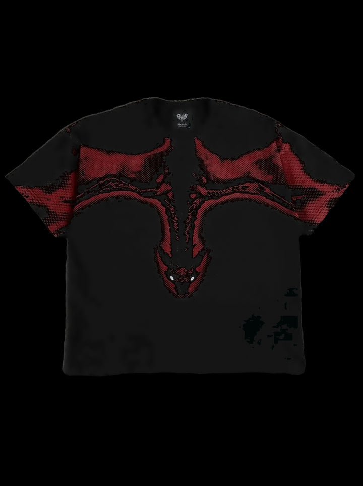 “Dragon” T-Shirt (Black) — on black