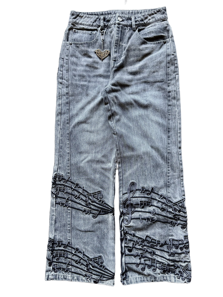 “Tone” Flared Jeans (Grey)