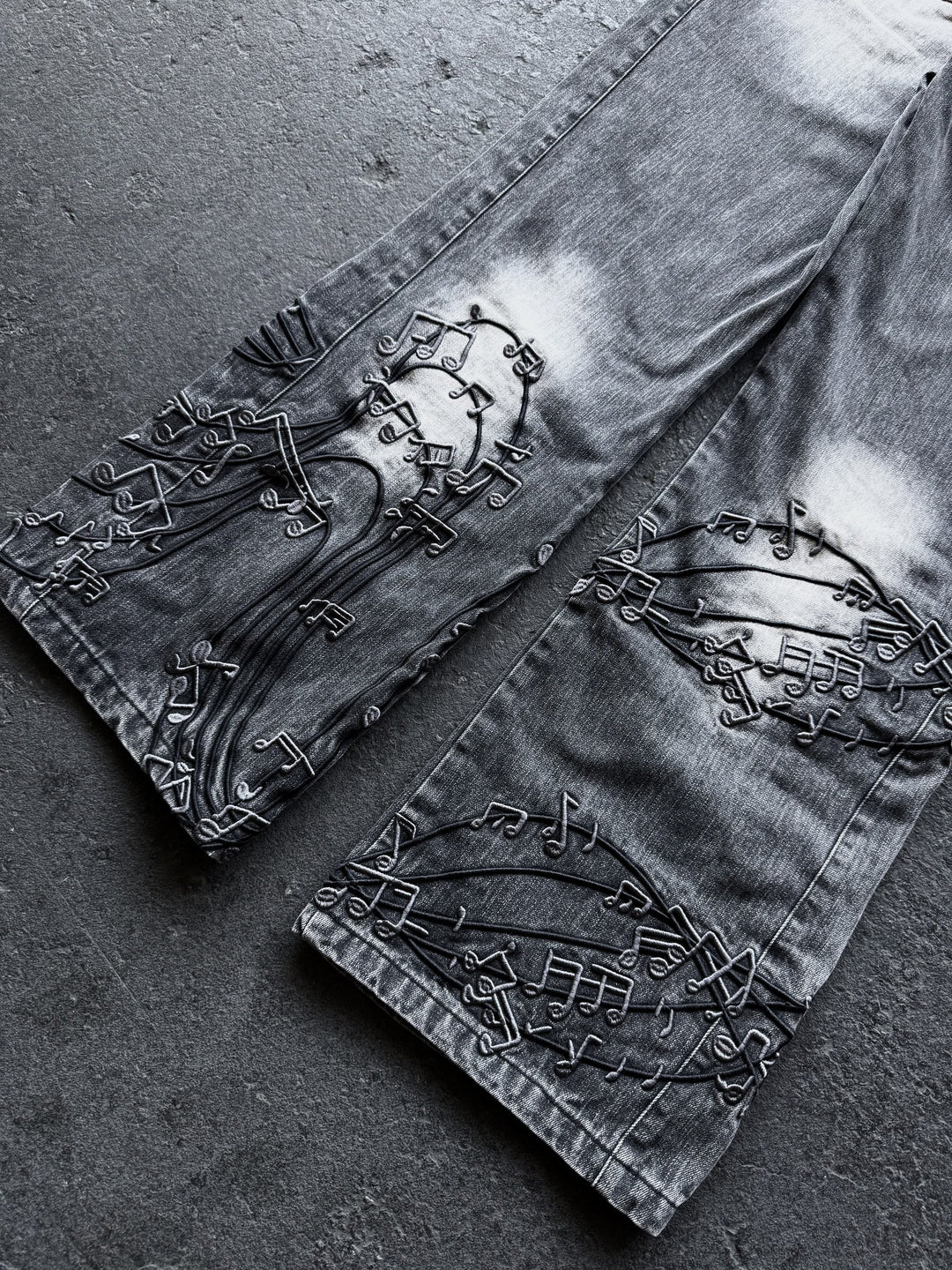 “Tone” Flared Jeans (Stone)