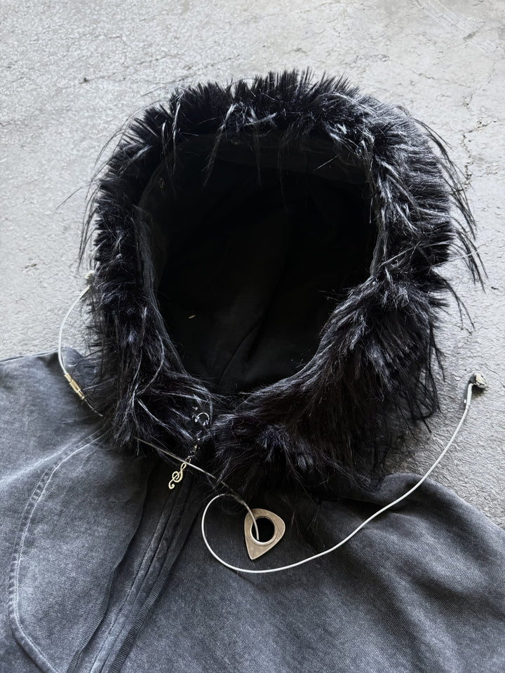 “Aux” Fur-Zip (Stone)
