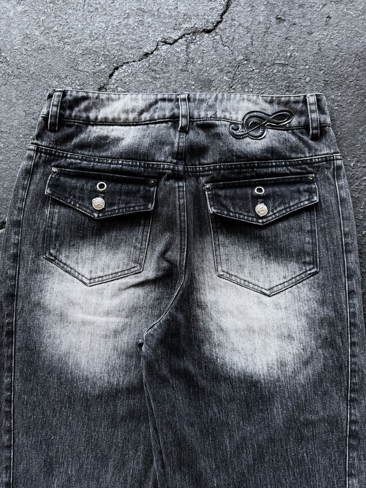 “Tone” Flared Jeans (Stone)