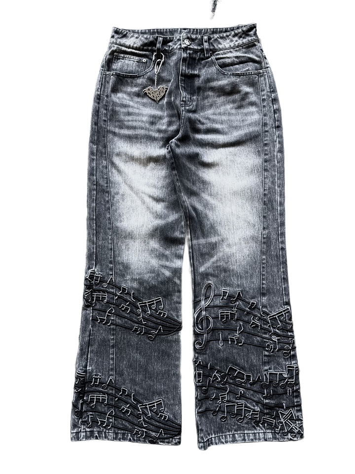 “Tone” Flared Jeans (Stone)