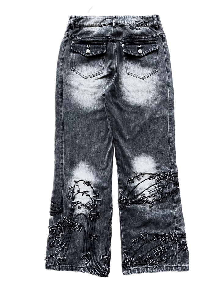 “Tone” Flared Jeans (Stone)