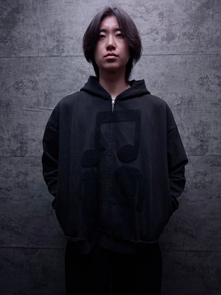 “Music Connects Us” Zip-Up (Black)