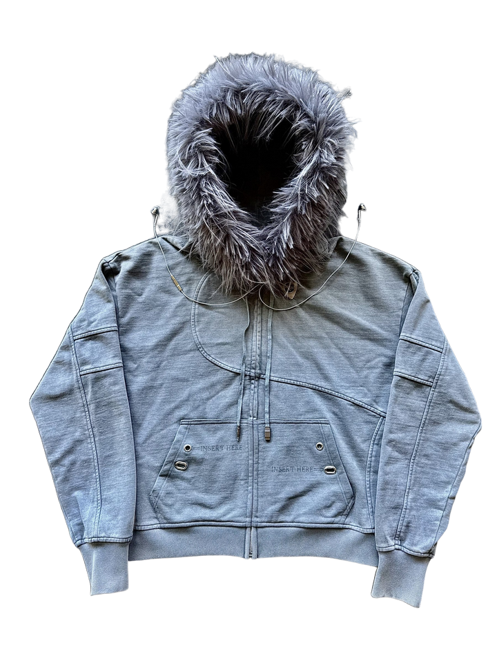 “Aux” Fur-Zip (Grey)