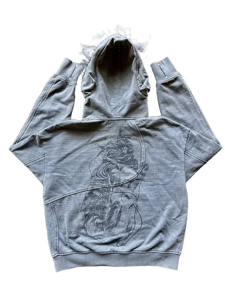 “Aux” Fur-Zip (Grey)