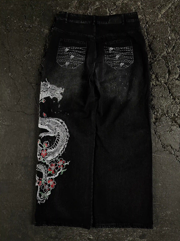 "Dragon" Jeans (Black) - Second Image