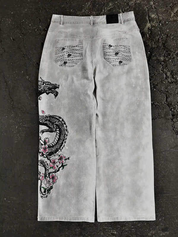 "Dragon" Jeans (White) - Second Image