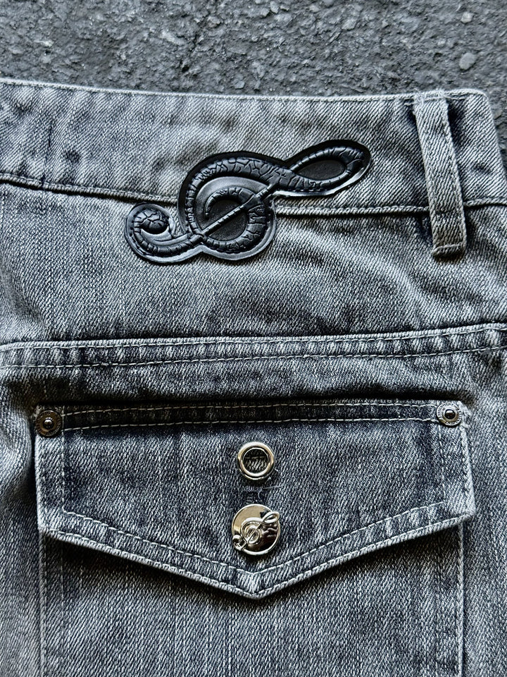 “Tone” Flared Jeans (Grey)