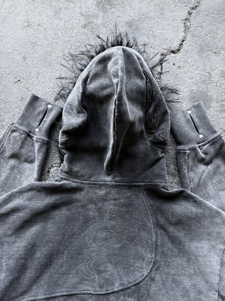 “Aux” Fur-Zip (Stone)