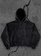 "Glitched” Zip-Up (Black)