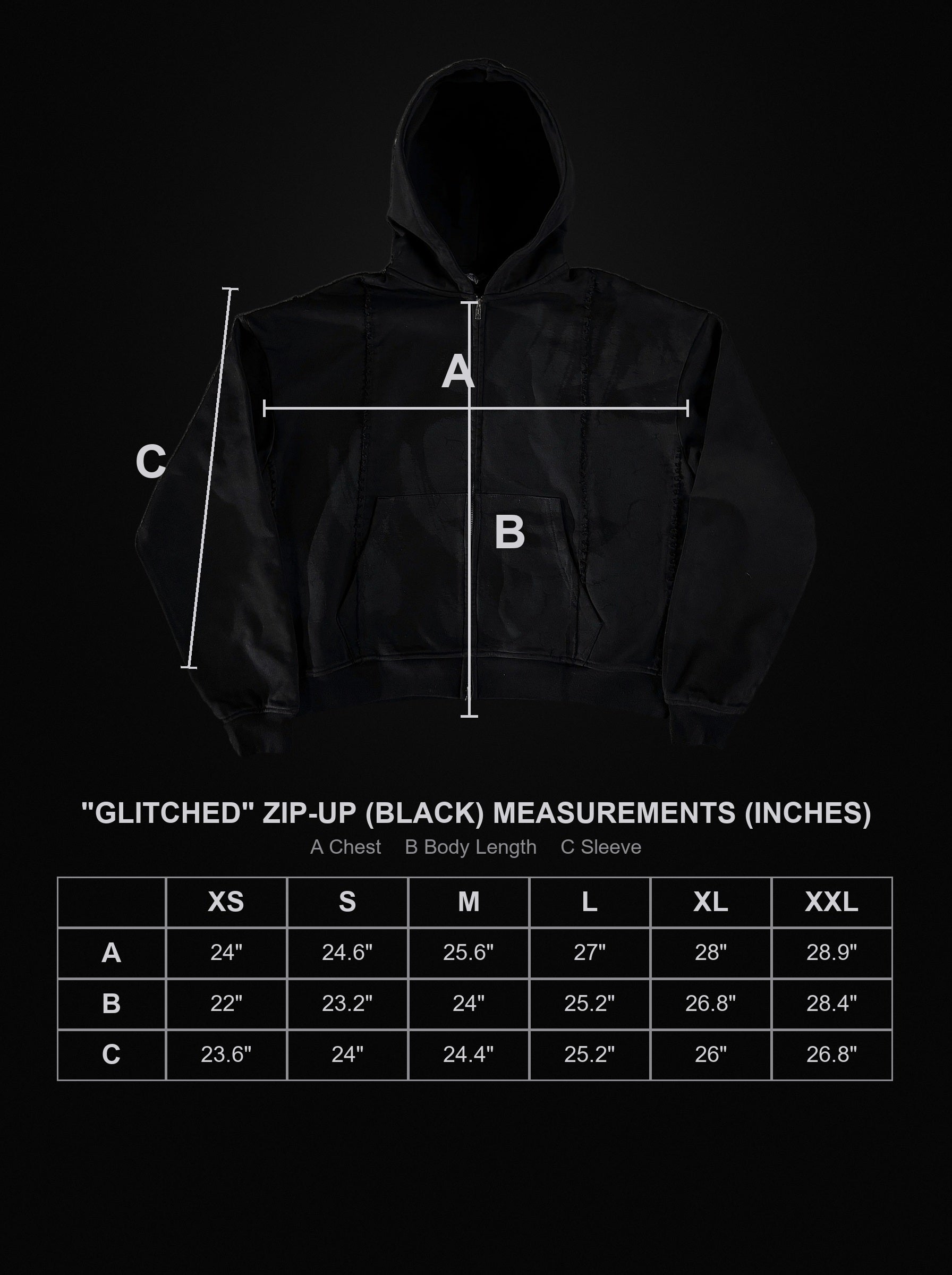 1400-black-face-zip size chart