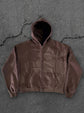 “Glitched” Zip-Up (Brown)