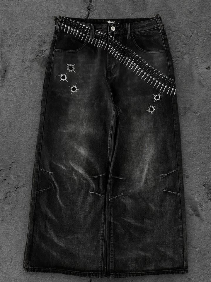 1400 bullet jeans black