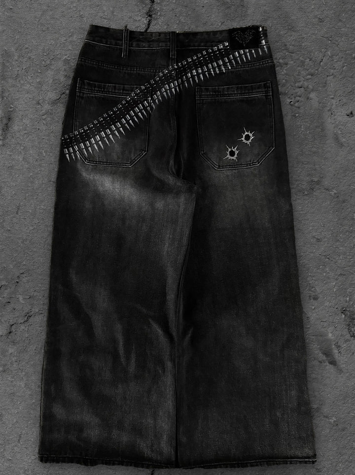 1400 bullet jeans black