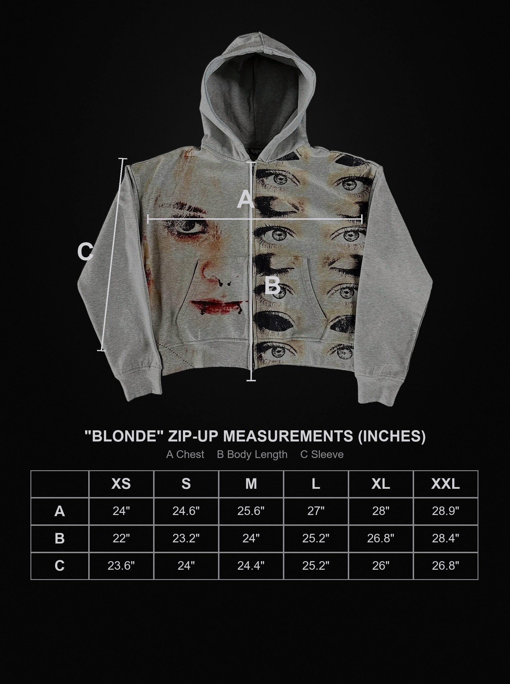 1400-eyes-zip size chart