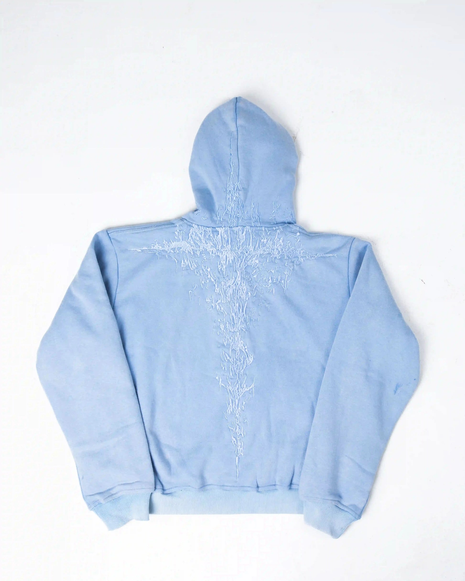 &quot;Half a Million&quot; Embroidered Hoodie (Baby Blue)