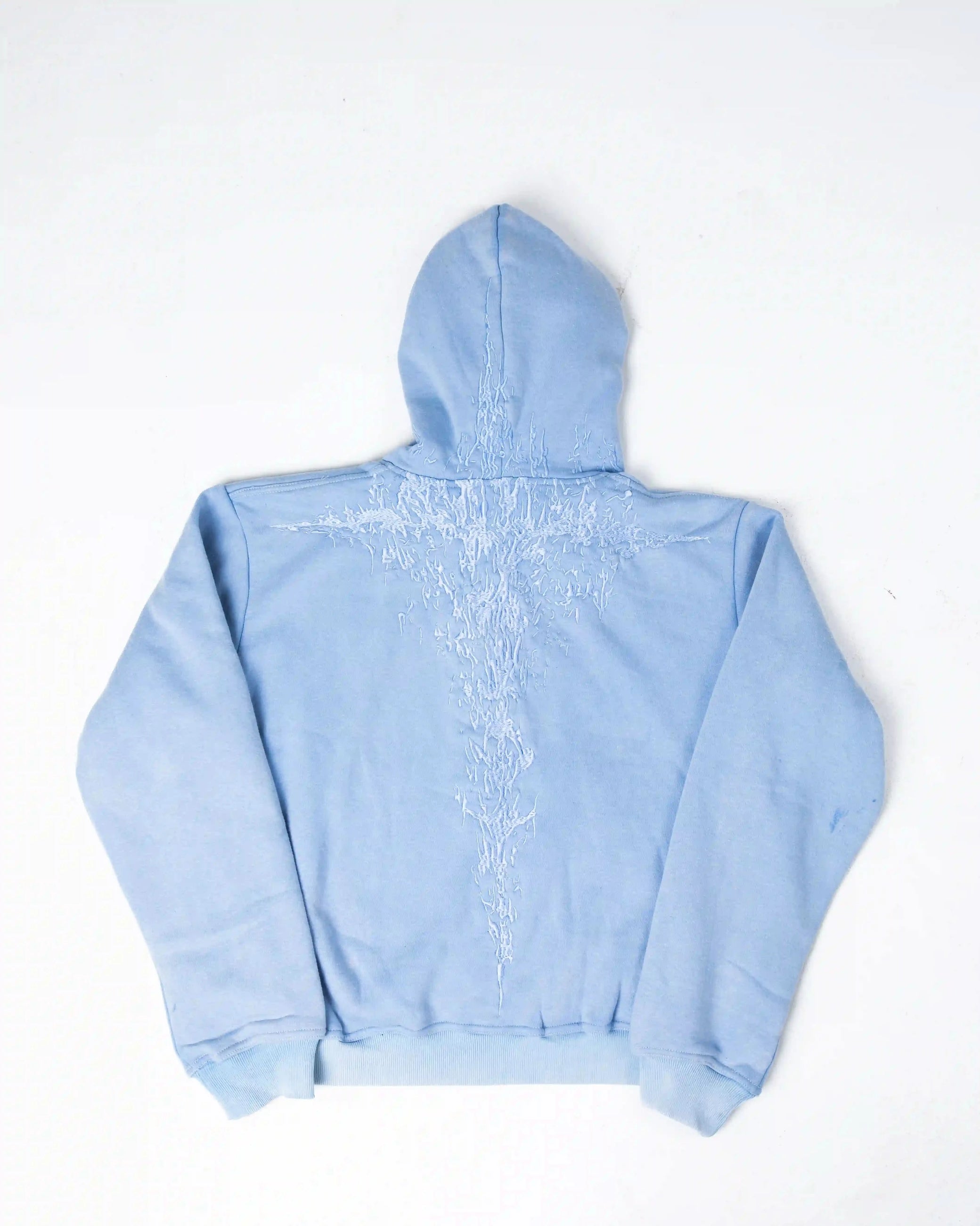 &quot;Half a Million&quot; Embroidered Hoodie (Baby Blue)