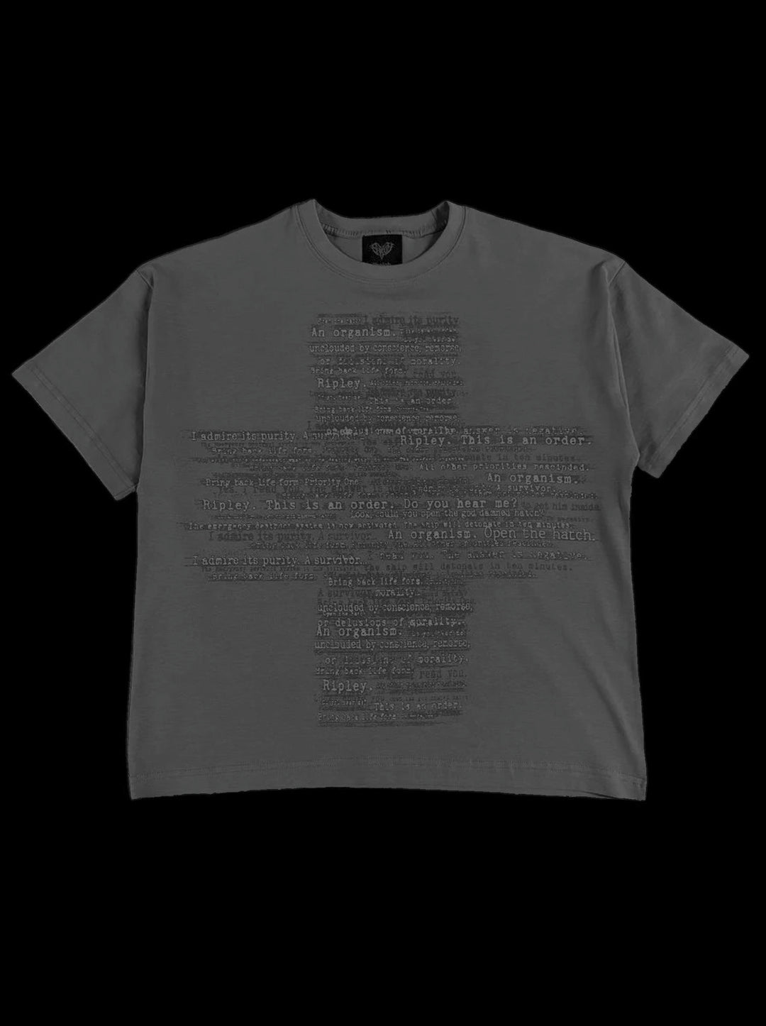 “2-Alien” T-Shirt (Gray) — on black
