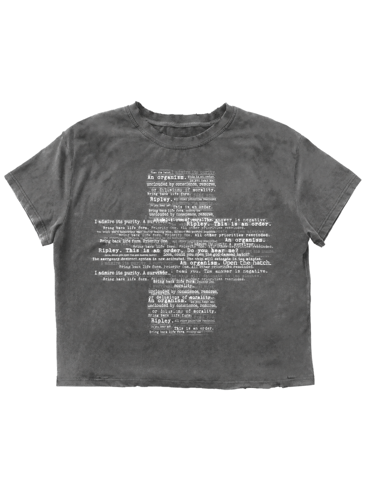 2-Alien T-Shirt Grey front