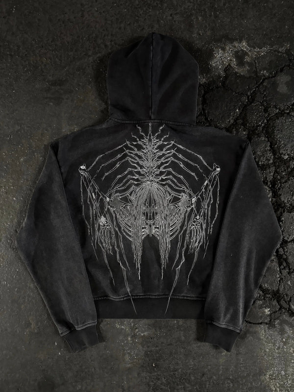 “AOT” Zip-Up (Stone) - Second Image