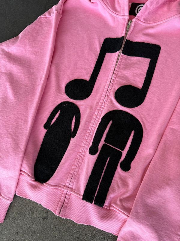 “Music Connects Us” Zip-Up (Pink) - Second Image