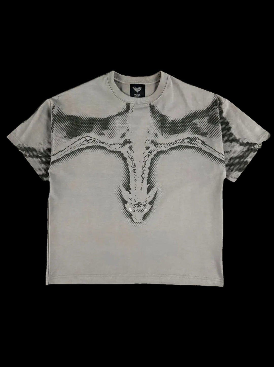 “Dragon” T-Shirt (Grey) — on black