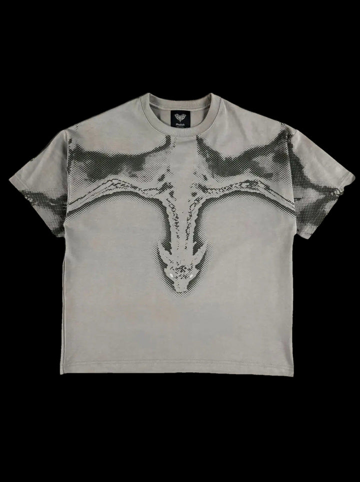 “Dragon” T-Shirt (Grey) — on black