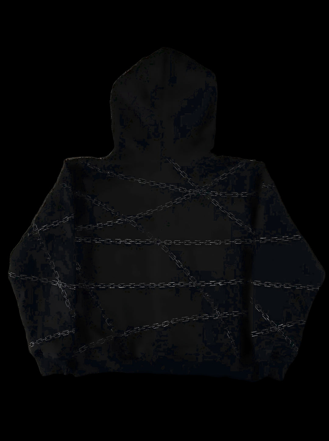 "Kurapika" Zip-Up (Black) — on black