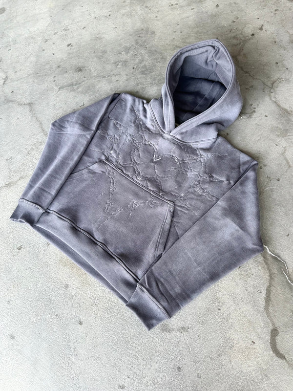 
    
      "Half a Million" Embroidered Hoodie (Grey)
    
