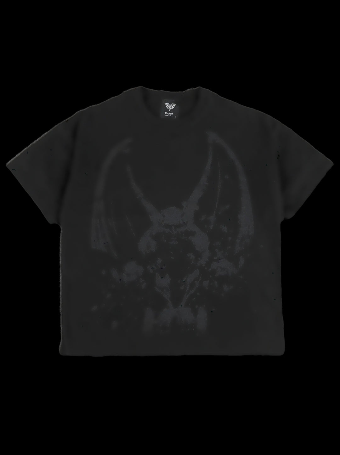“Gargoyle” T-Shirt (Black) — on black
