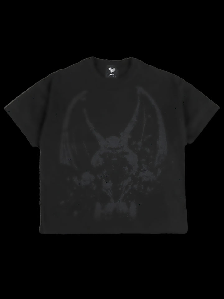 “Gargoyle” T-Shirt (Black) — on black