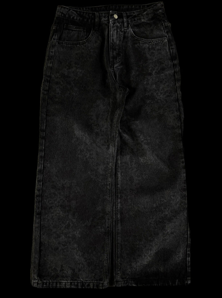 “Abstract” Jeans (Black) — on black