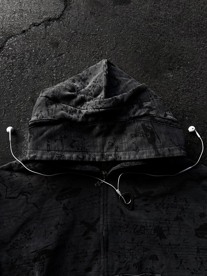 “Warchestra” Zip-Up (Black)