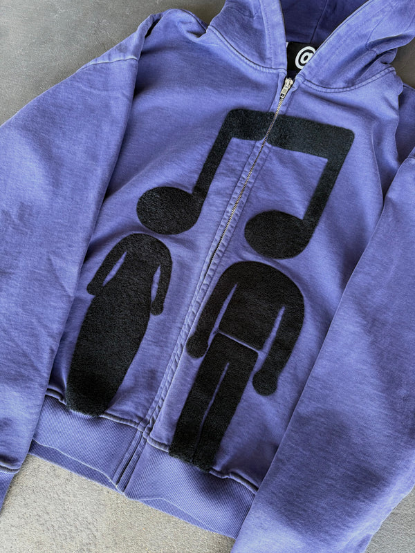 “Music Connects Us” Zip-Up (Purple) - Second Image