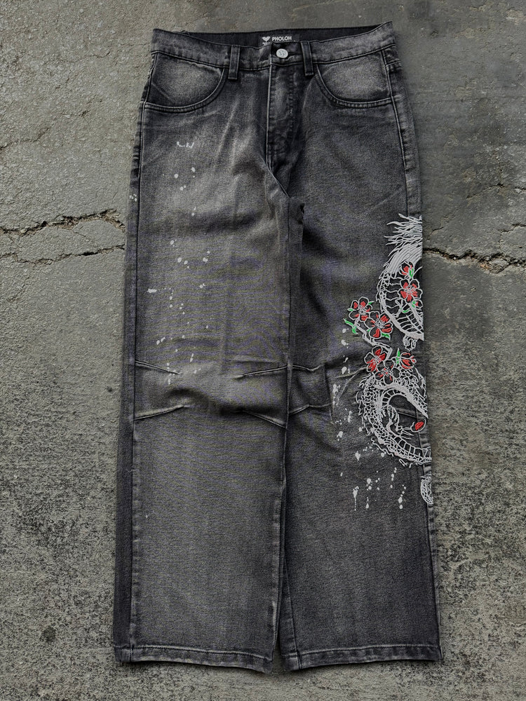 “Dragon” Jeans (Washed Black)