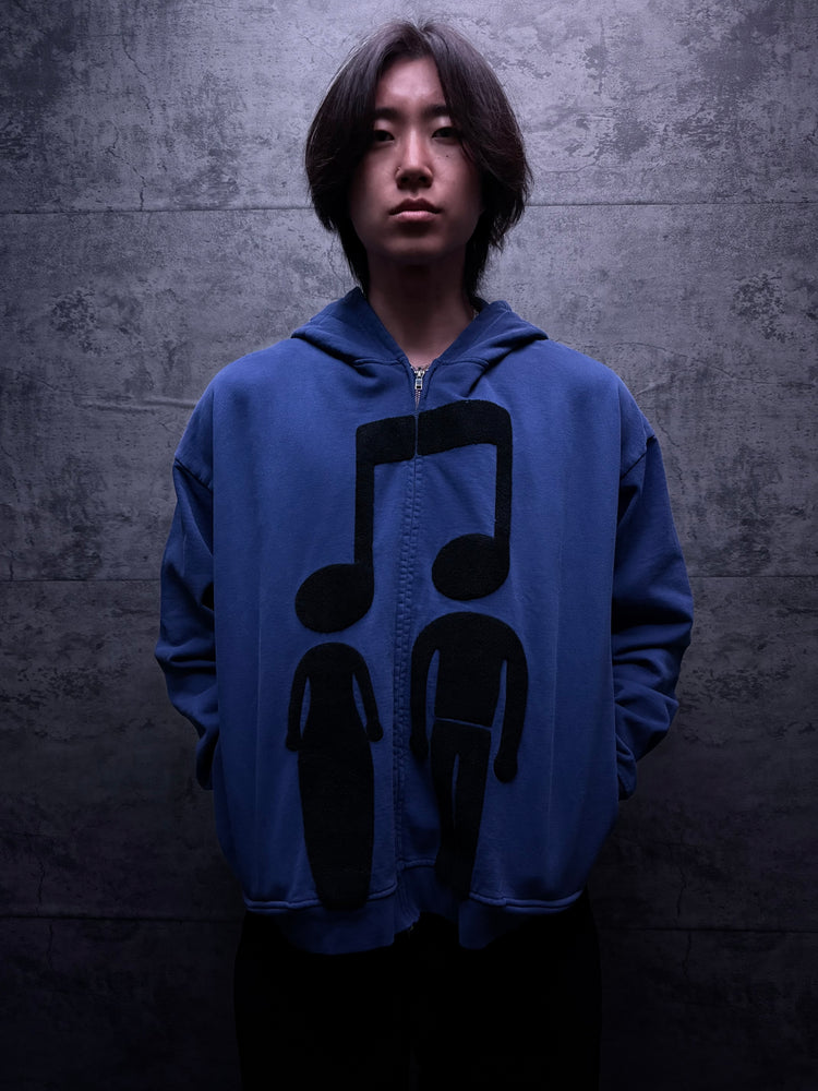 “Music Connects Us” Zip-Up (Blue)