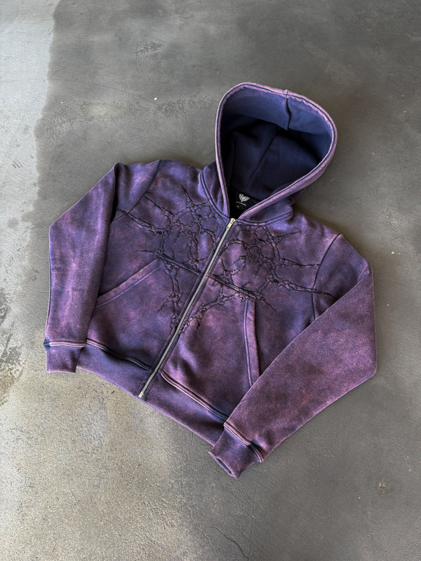 
    
      “Half a Million” Embroidery Zip-Up (Purple)
    
