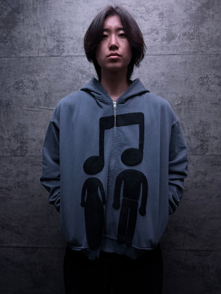 “Music Connects Us” Zip-Up (Grey)