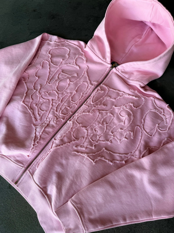 “Pholoh” Zip-Up (Light Pink) - Second Image