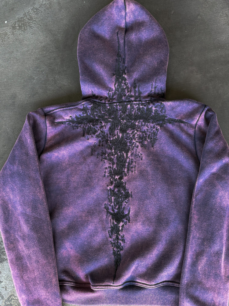 “Half a Million” Embroidery Zip-Up (Purple)