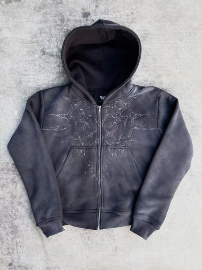 “Half a Million” Embroidery Zip-Up (Grey) pholoh