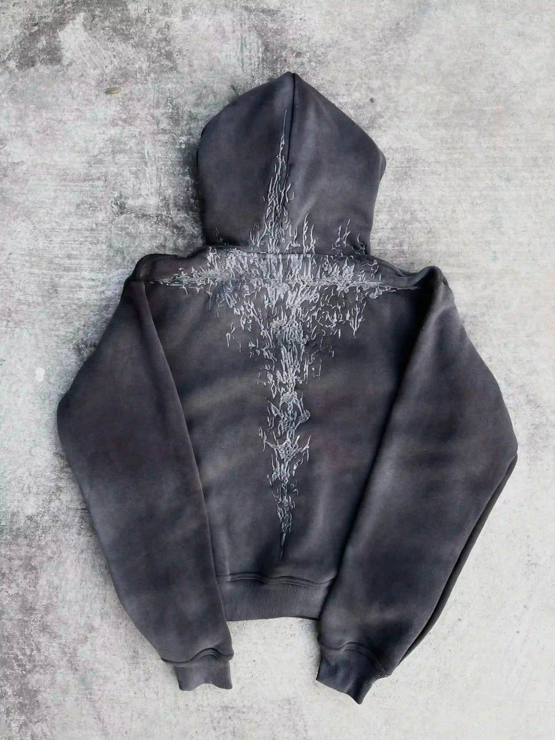 "Half a Million" Embroidered Hoodie (Grey) pholoh